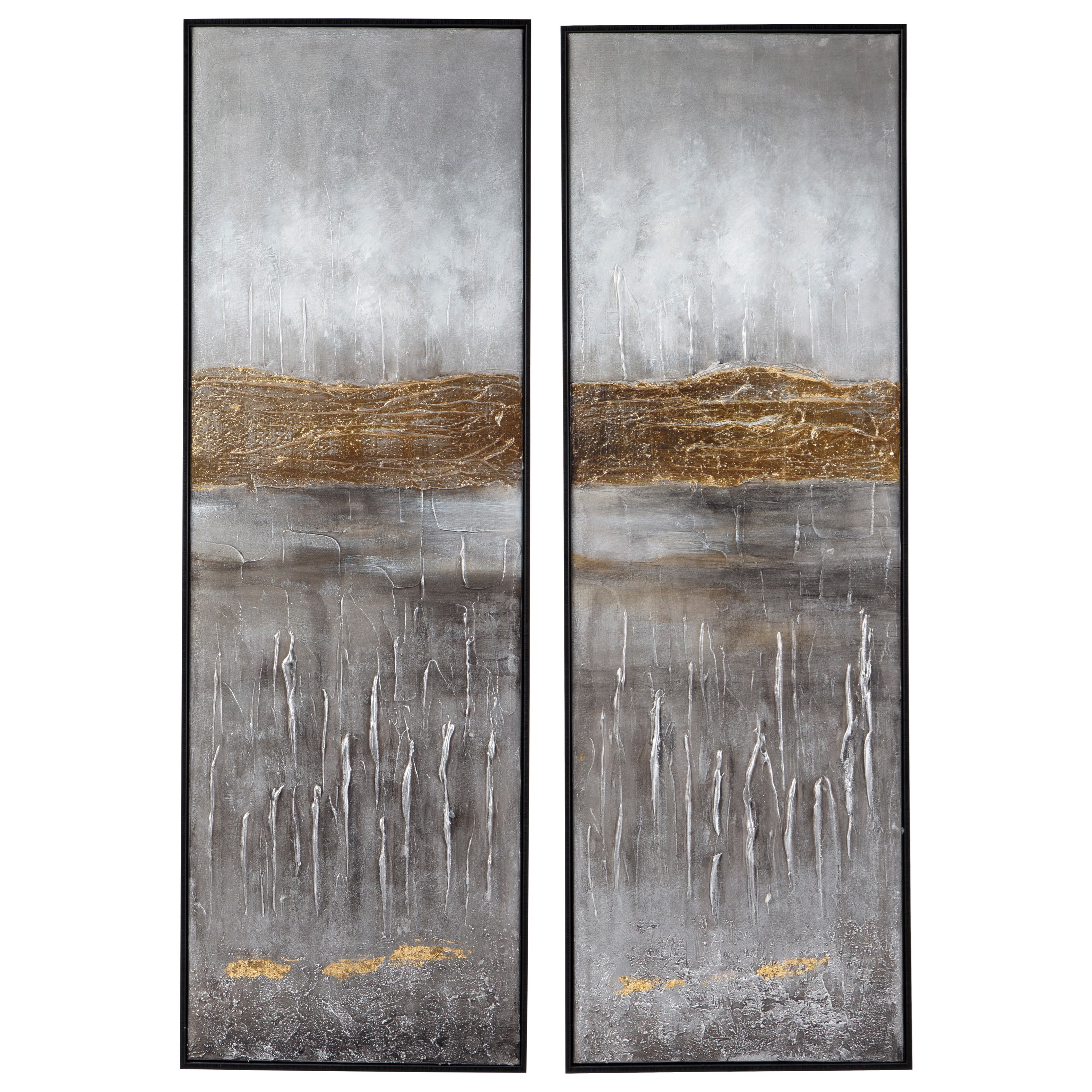 StyleLine Wall Art A8000291 Aniyah Black/Gold/White Wall Art Set EFO